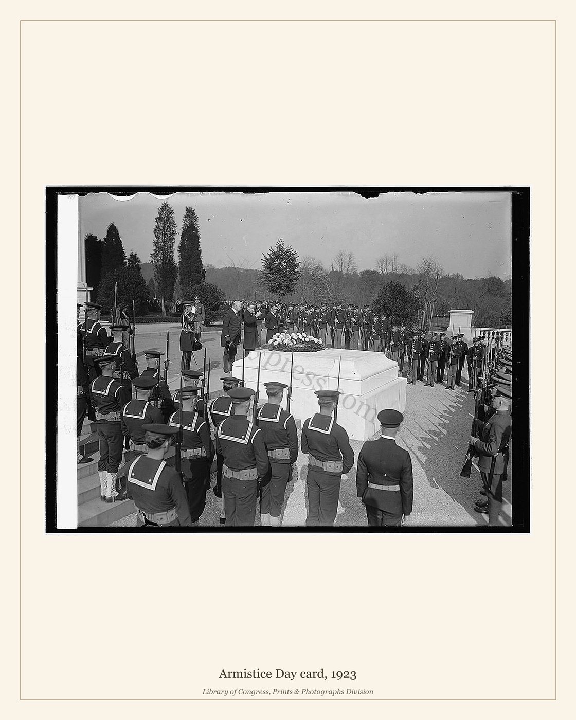 Armistice Day card, 1923 — watermarked preview