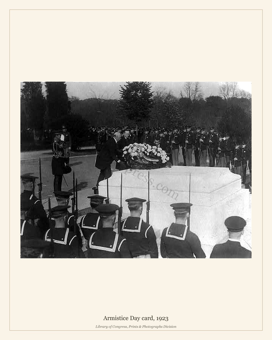 Armistice Day card, 1923 — watermarked preview