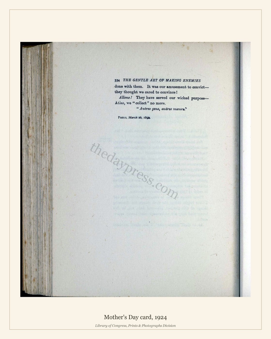 Mother's Day card, 1924 — watermarked preview