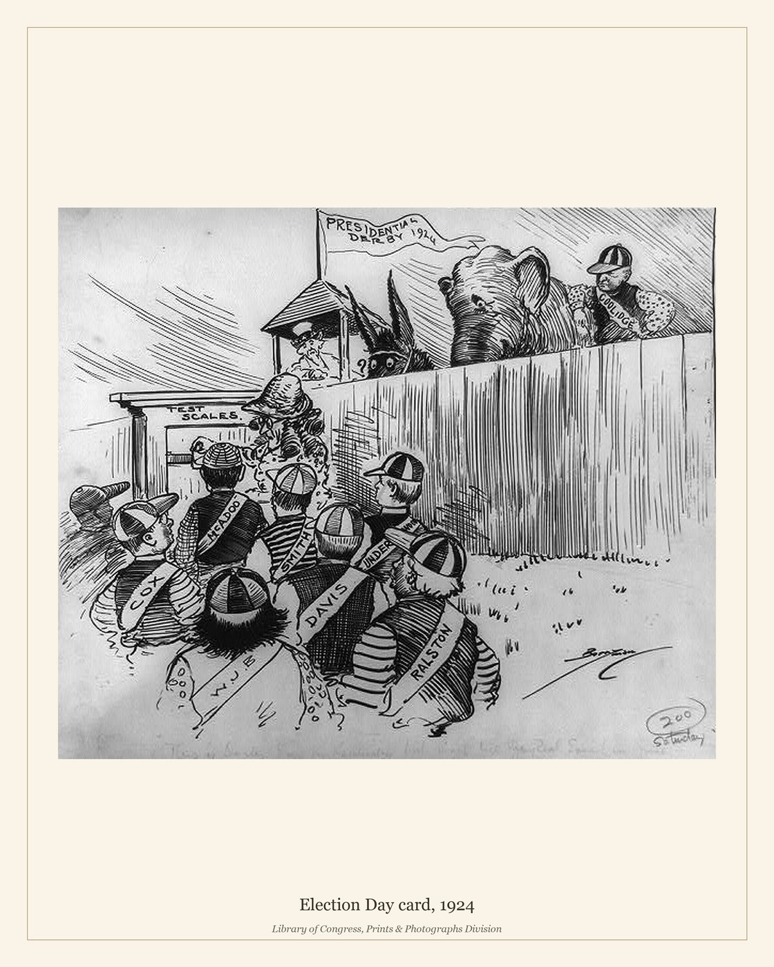 Election Day card, 1924 — watermarked preview