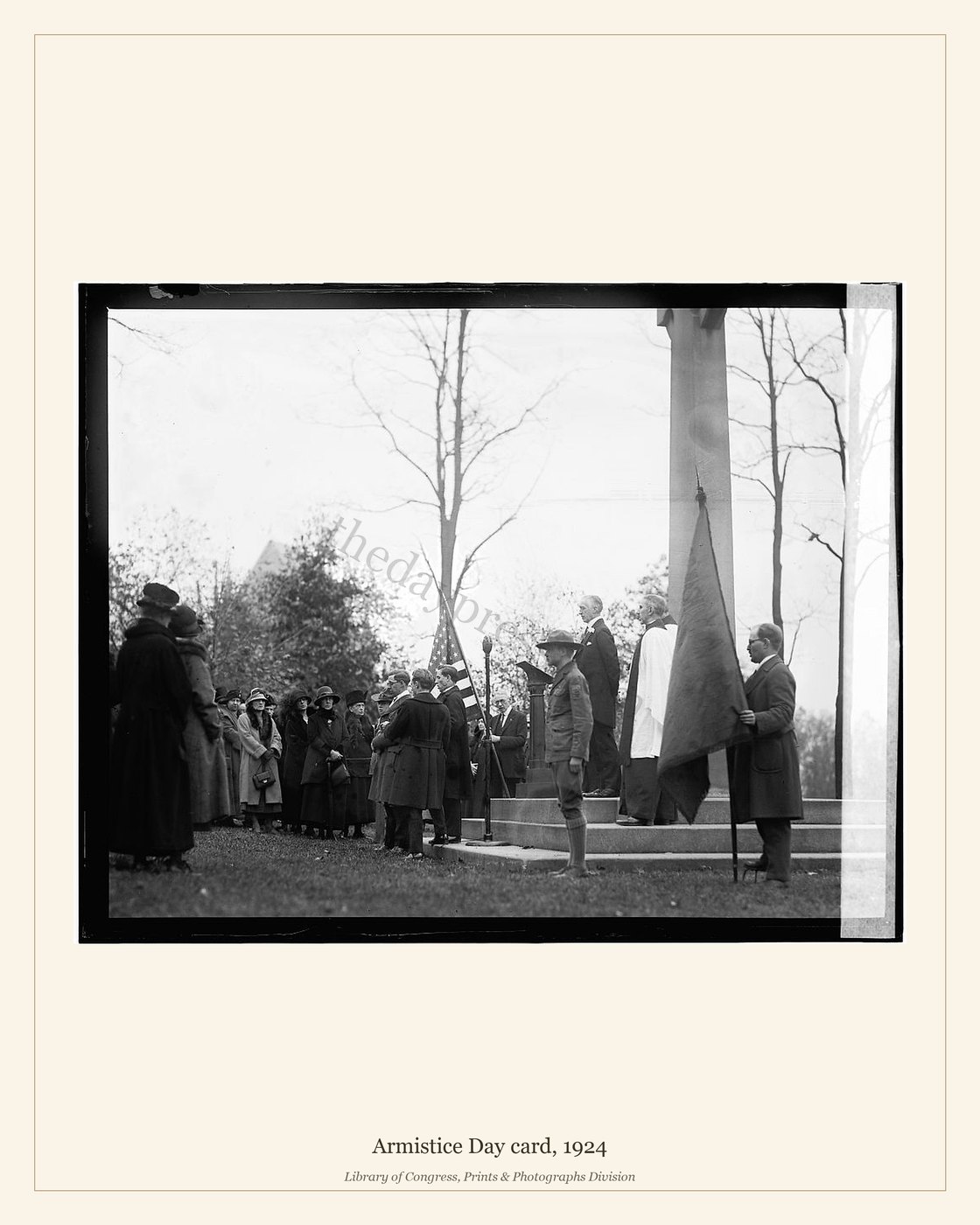 Armistice Day card, 1924 — watermarked preview