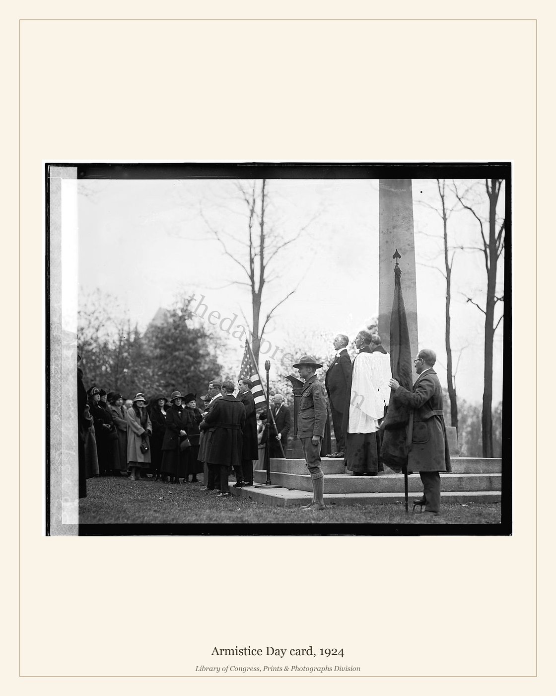 Armistice Day card, 1924 — watermarked preview