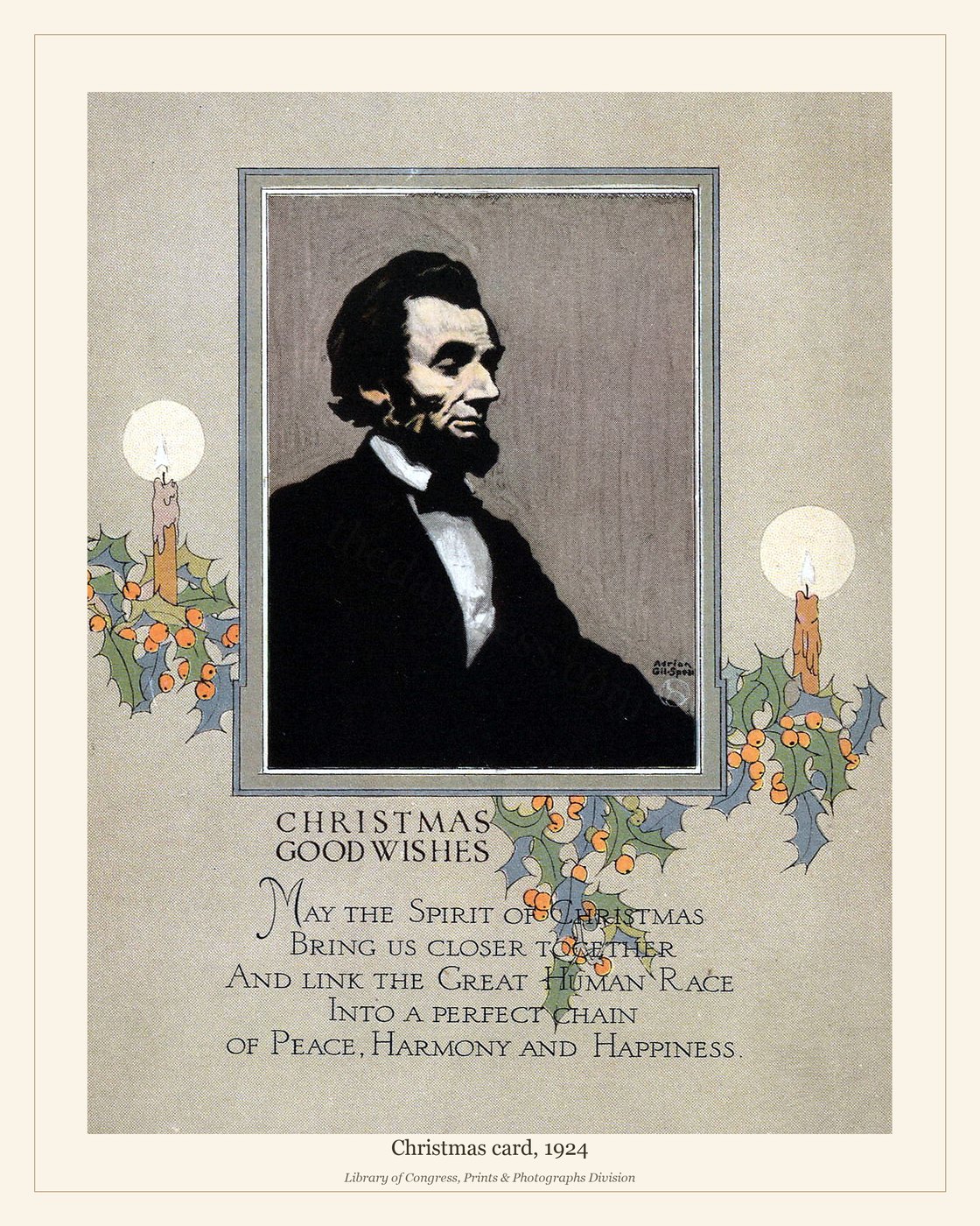 Christmas card, 1924 — watermarked preview