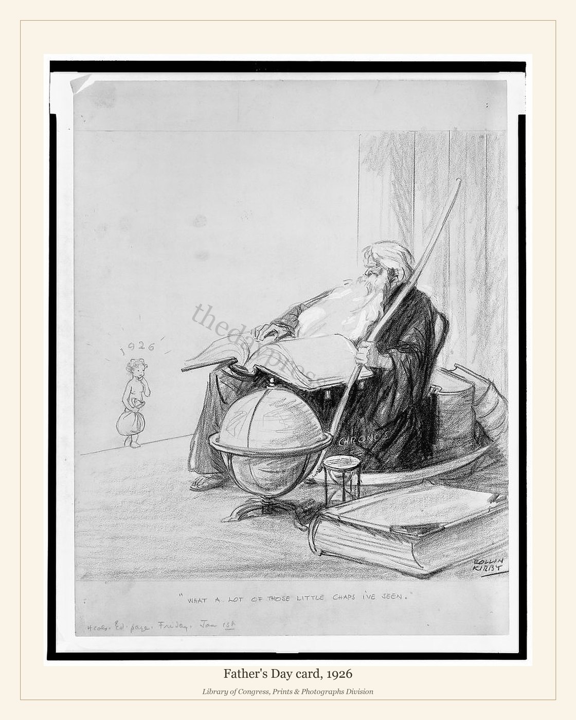 Father's Day card, 1926 — watermarked preview