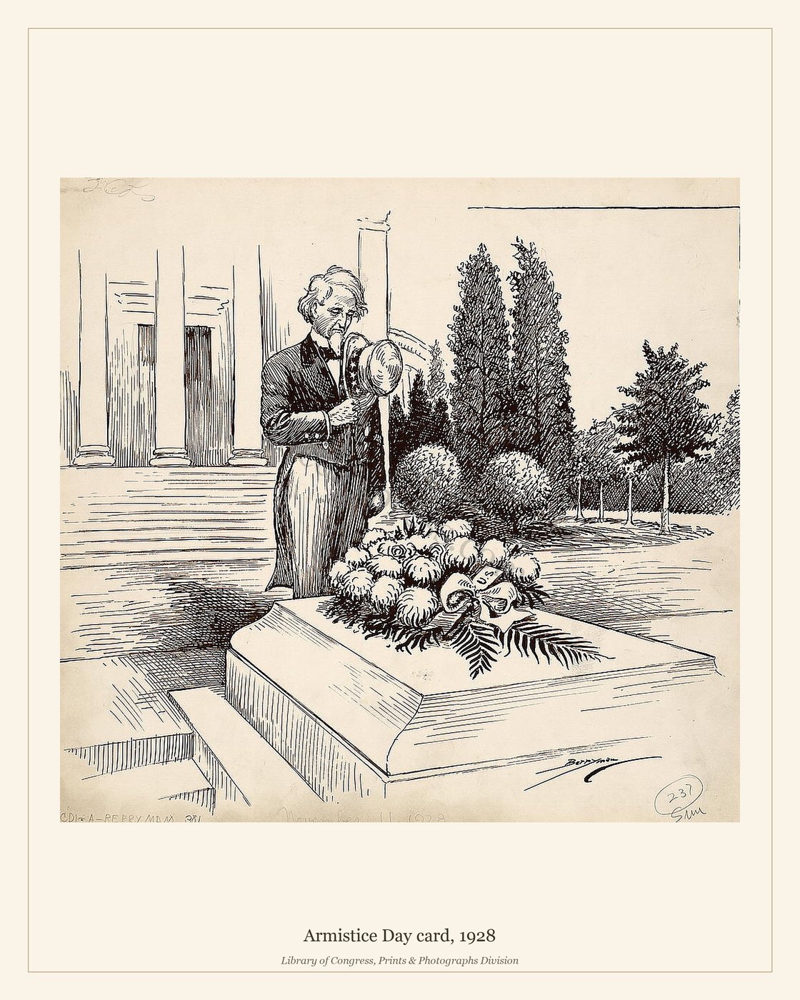 Armistice Day card, 1928 — watermarked preview