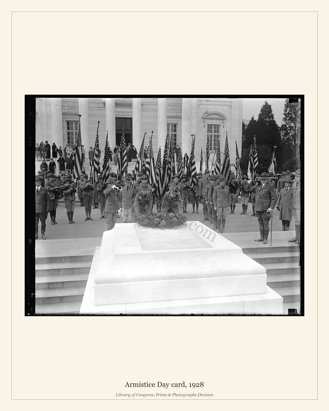 Armistice Day card, 1928 — watermarked preview