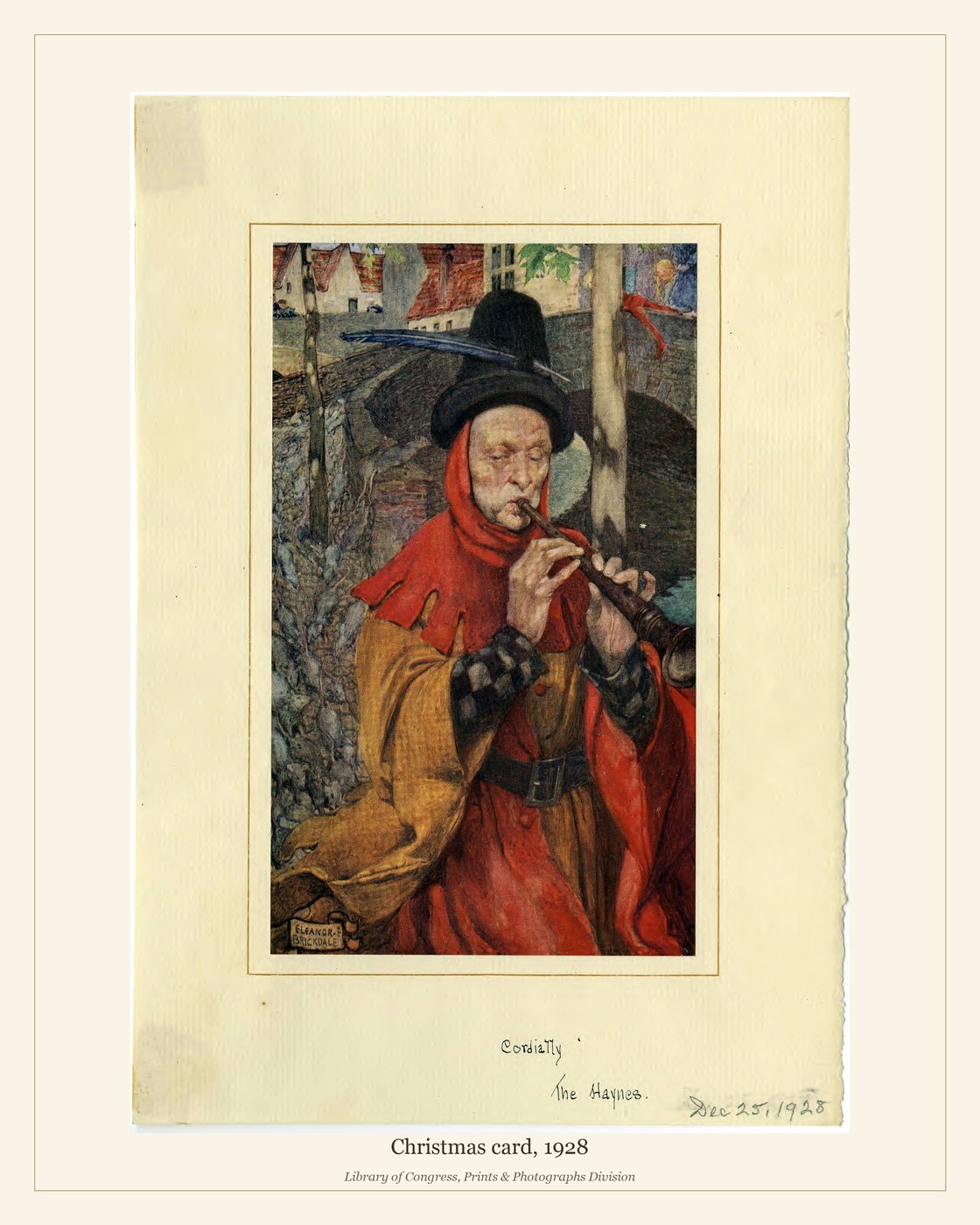 Christmas card, 1928 — watermarked preview