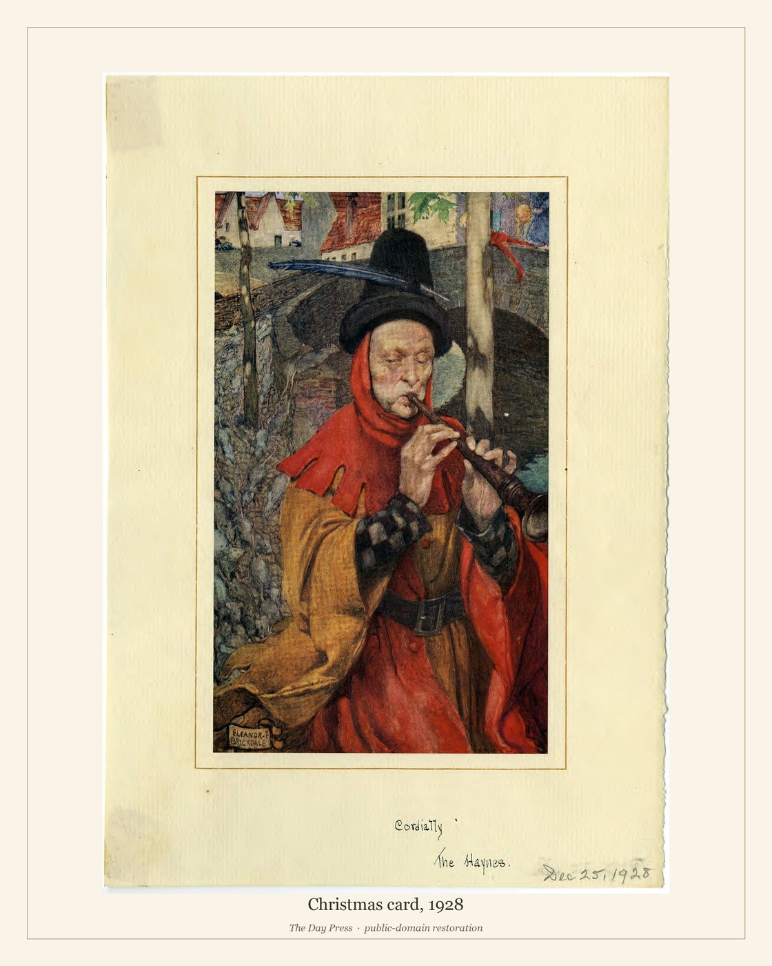 Christmas card, 1928